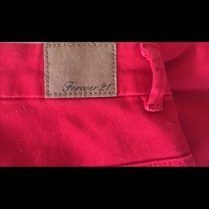 Red pants and t-shirt